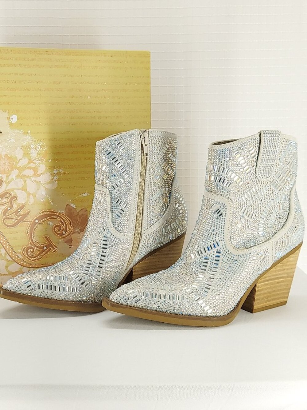 Very G Maze Glitzy Rhinestone Ankle Boot